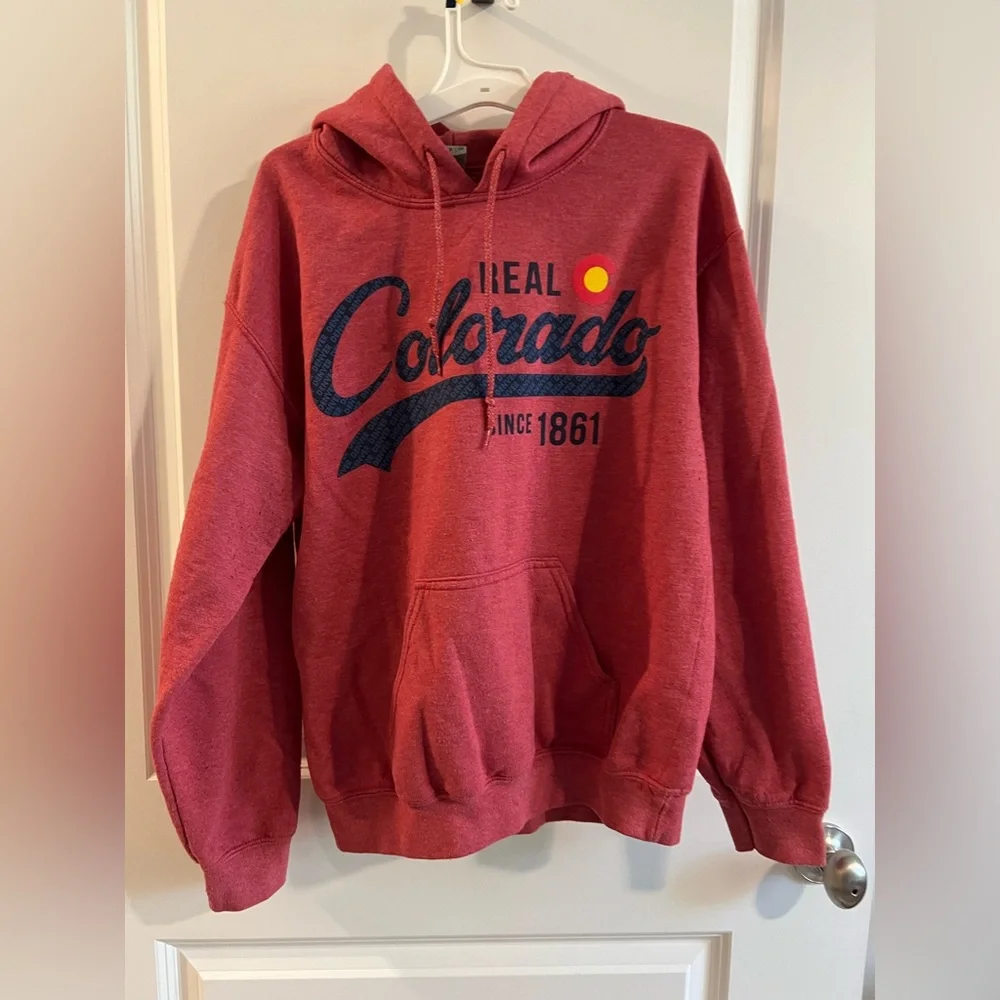 GILDAN Denver Colorado hoodie sweatshirt drawstring pocket size s heavy blend - Picture 1 of 9